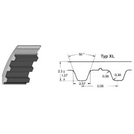 Pas zębaty XL 360x12,7 mm szeroki 12,7 mm Optibelt