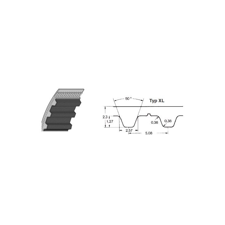 Pas zębaty XL196x11 mm szeroki 11 mm Optibelt