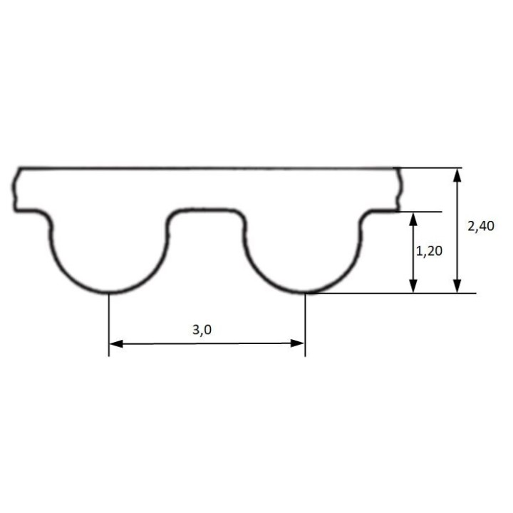 Pasek pas zębaty 3M 252 szeroki 6 mm Optibelt