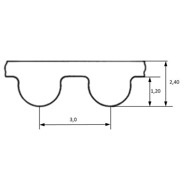 Pasek pas zębaty 3M 537 szeroki 8 mm Optibelt