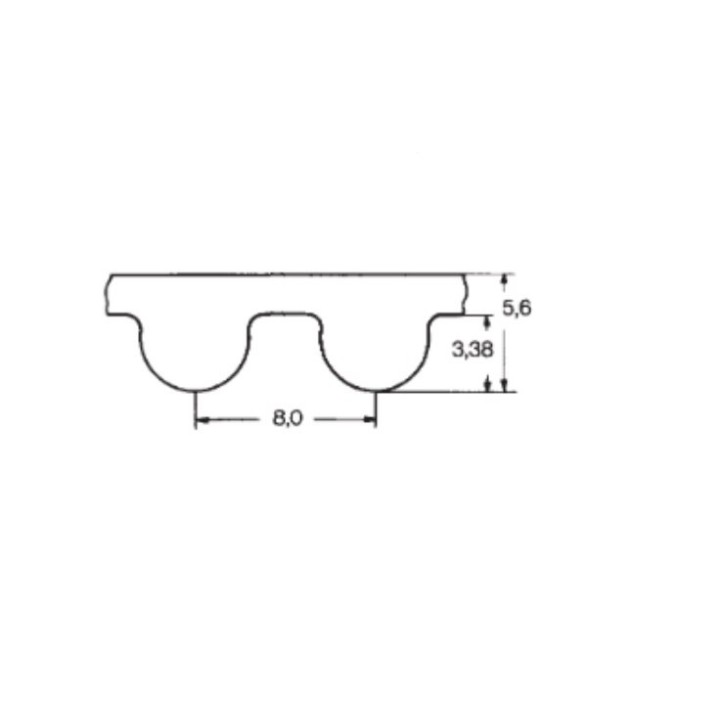 Pasek pas zębaty 8M 560 szeroki 30 mm Optibelt