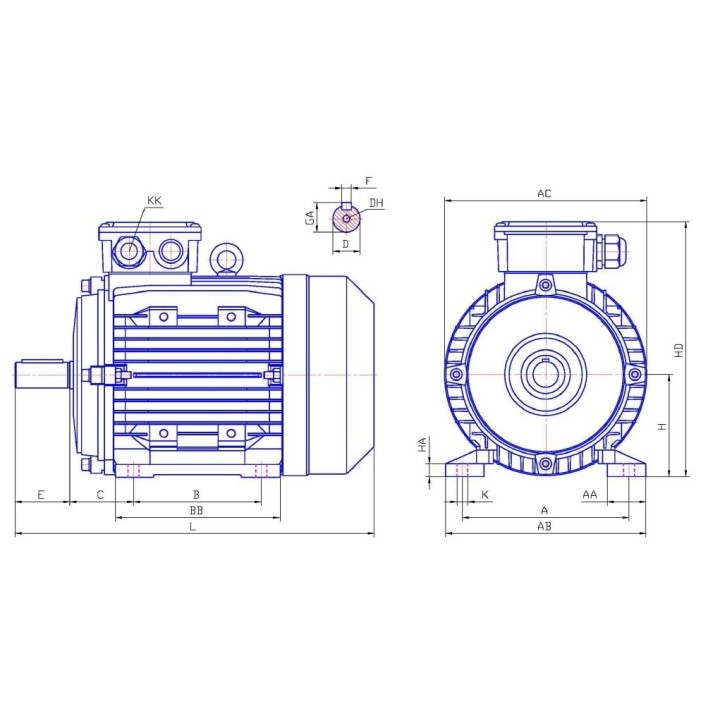 Silnik elektryczny trójfazowy 0,18 kW OMEC MOTORS