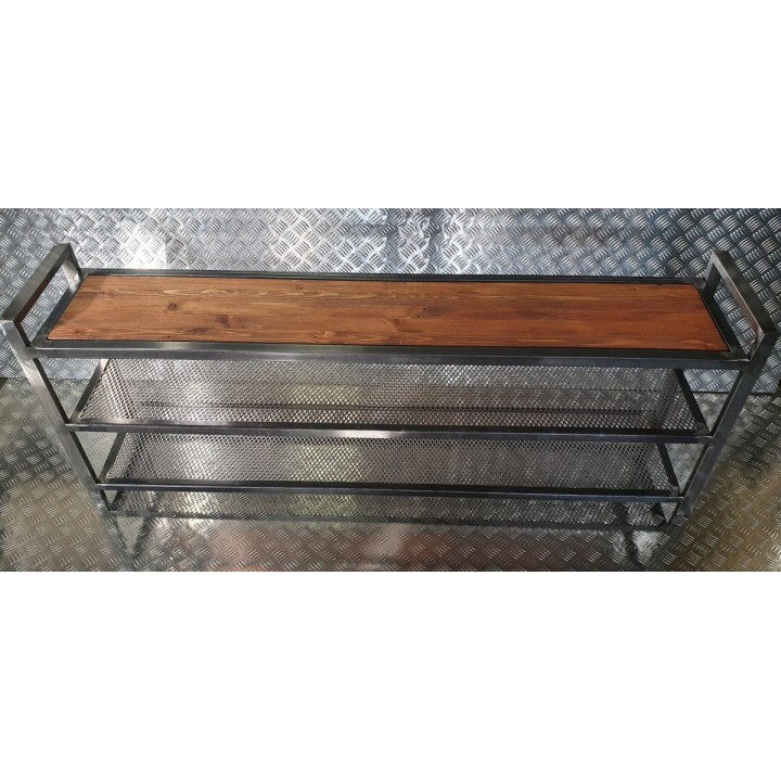 Stojak ławka na buty z siedziskiem 162x60x33