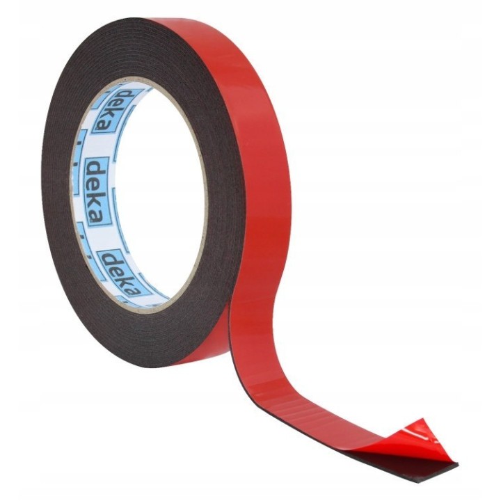 TAŚMA DWUSTRONNA PIANKOWA NERO CZARNA 19 mm*5M