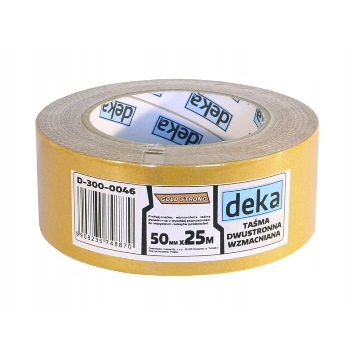Taśma dwustronna wzmacniana gold strong 50*25