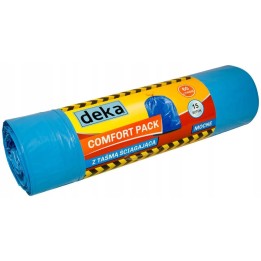 Worki comfort pack mocne niebieskie z taśmą 60l a1