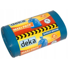 Worki maxi pack bardzo mocne niebieskie 60l a20