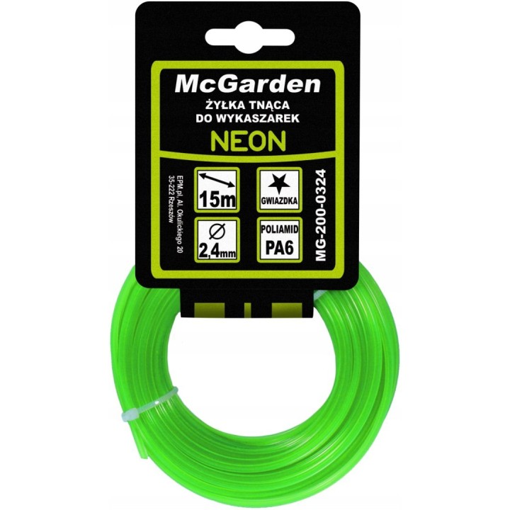 ŻYŁKA DO WYKASZARKI GWIAZDKA NEON 2,0 mm 15M