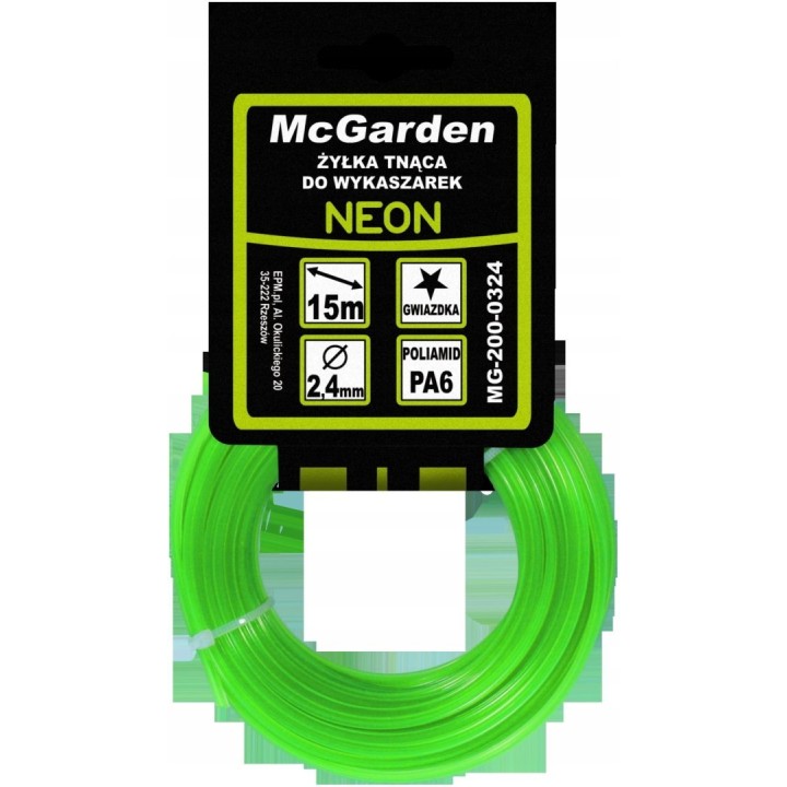 ŻYŁKA DO WYKASZARKI GWIAZDKA NEON 2,0 mm 15M