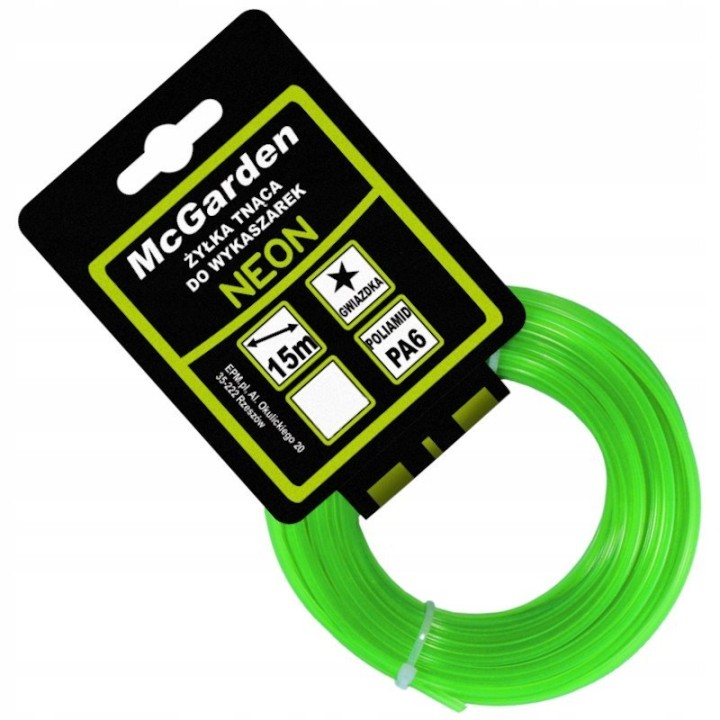 ŻYŁKA DO WYKASZARKI GWIAZDKA NEON 3,0 mm 15M
