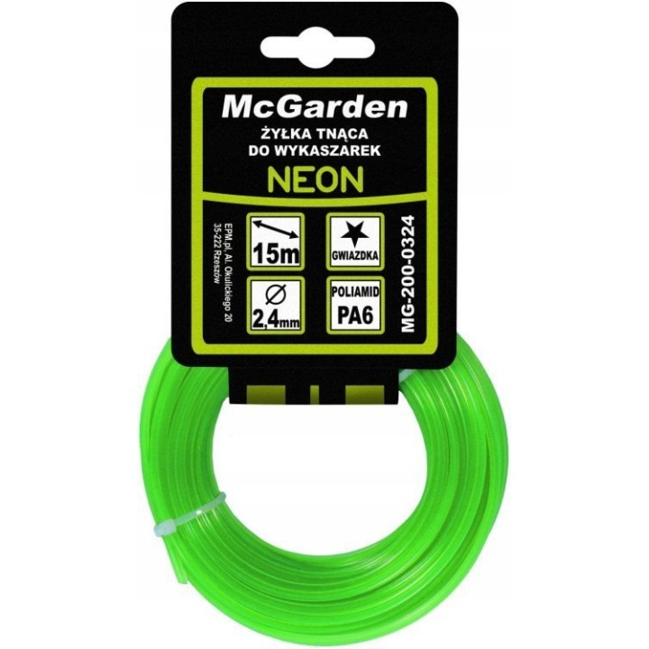 ŻYŁKA DO WYKASZARKI GWIAZDKA NEON 3,0 mm 15M