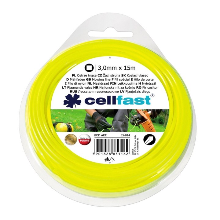 ŻYŁKA DO WYKASZARKI KWADRAT 3.0 mm 15M