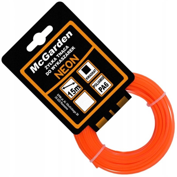 ŻYŁKA DO WYKASZARKI KWADRAT NEON 3,0 mm 15M