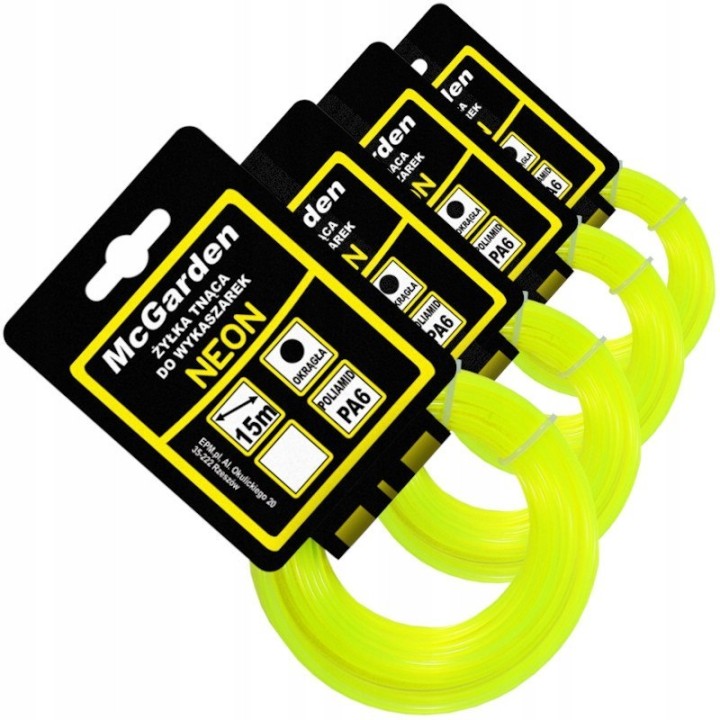 ŻYŁKA DO WYKASZARKI OKRĄGŁA NEON 1,6 mm 15M