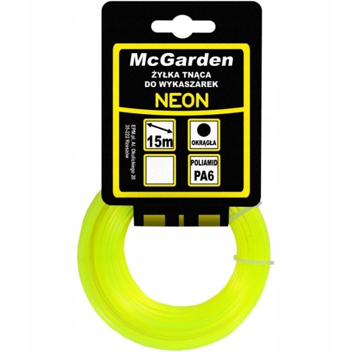 ŻYŁKA DO WYKASZARKI OKRĄGŁA NEON 2.7 mm 15M