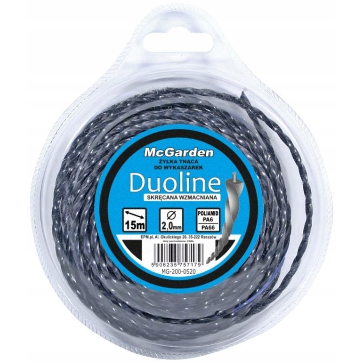 ŻYŁKA DO WYKASZARKI SKRĘCANA WZMACNIANA DUOLINE 2.0 mm*15