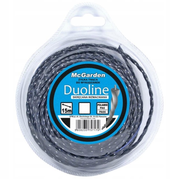 ŻYŁKA DO WYKASZARKI SKRĘCANA WZMACNIANA DUOLINE 2.4 mm*15