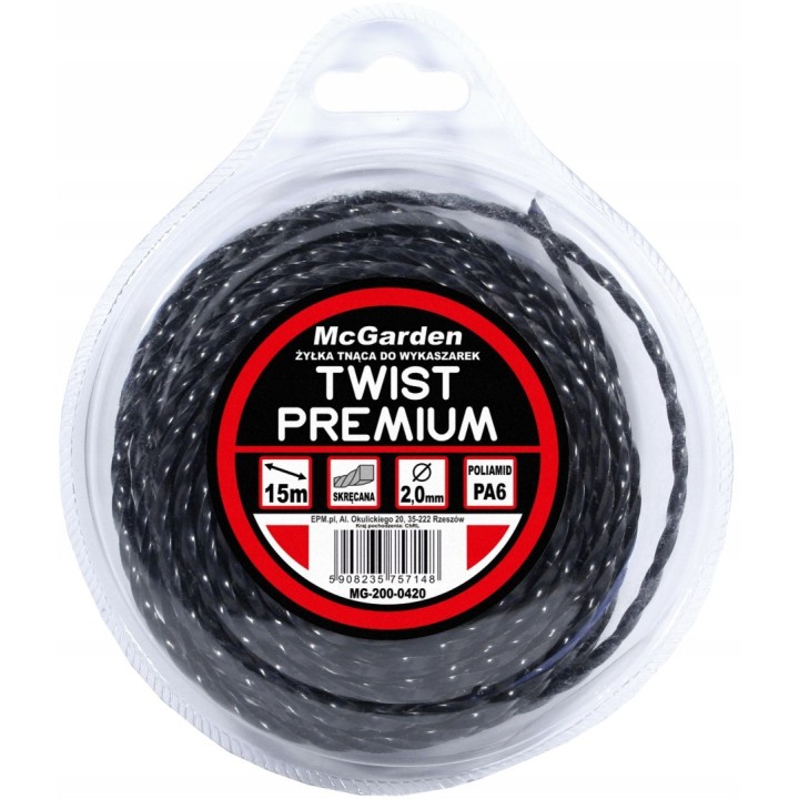 ŻYŁKA DO WYKASZARKI TWIST PREMIUM 2,0 mm 15M
