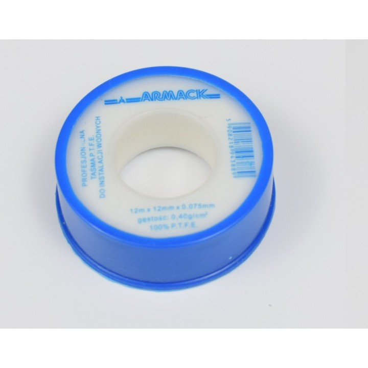 Armack taśma PTFE 12 mm x 12 m x 0,08 mm