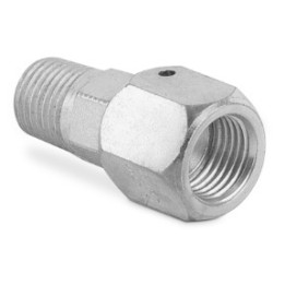Korpus przyłączki prostej, nastawnej z gwintem 1/4"NPTF/ 9/16" JIC