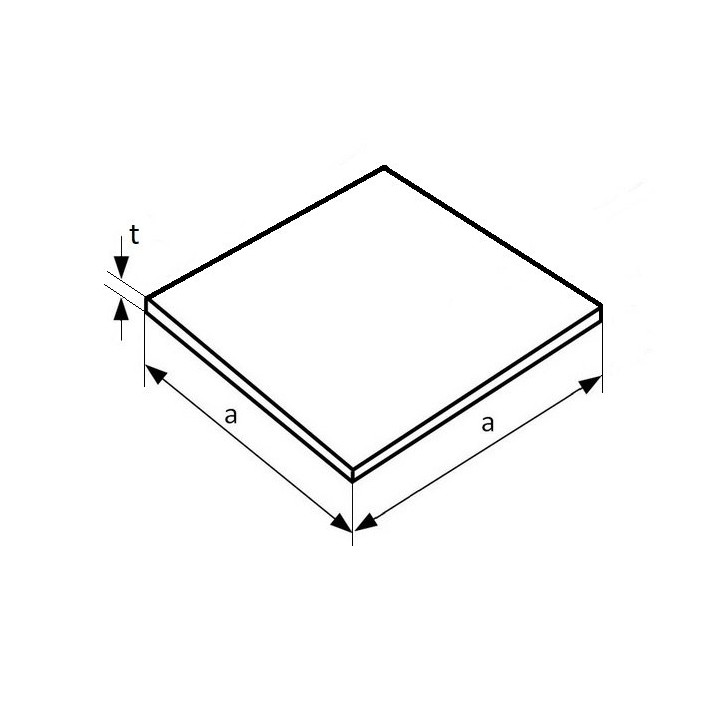 Blacha stalowa formatka g/w 20x150x150 mm