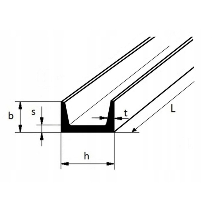 Ceownik stalowy g/w UNP 200x75x8,5 długość 2000 mm