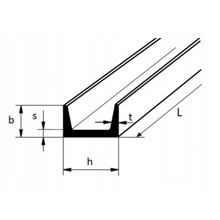 Ceownik stalowy g/w UNP 200x75x8,5 długość 500 mm