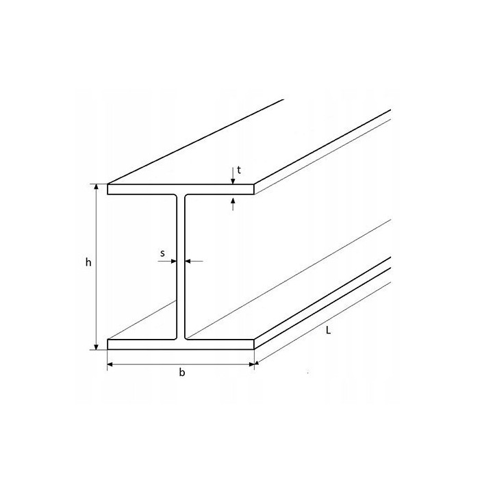 Dwuteownik stalowy HEB 140 długość 1000 mm
