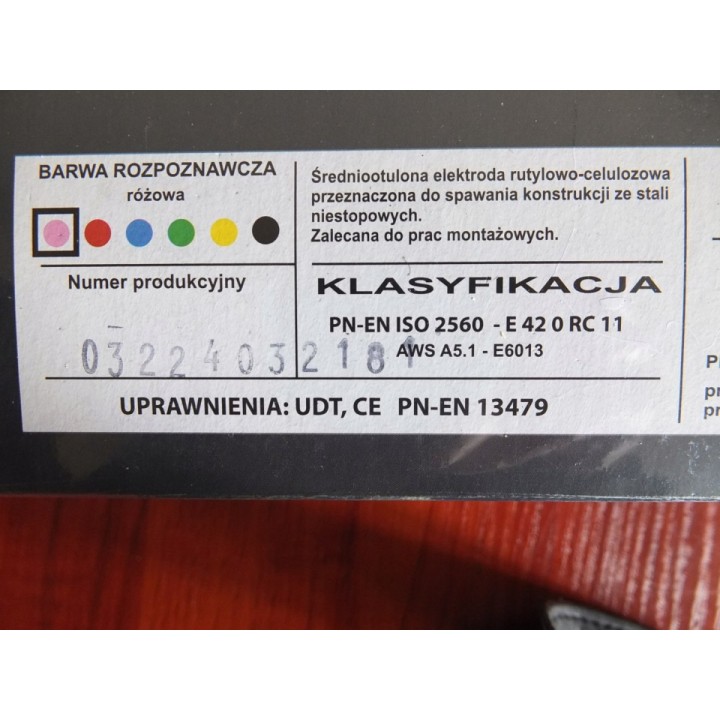 ELEKTRODA RUTYLOWA BES 1.460R 2.5*350 mm 4KG