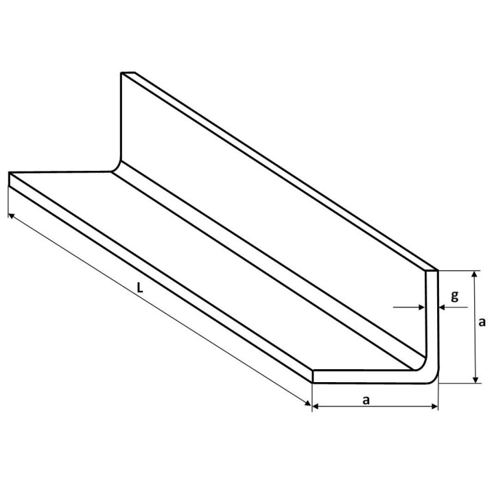 Kątownik stalowy zimnogięty 60x60x2 2990 mm
