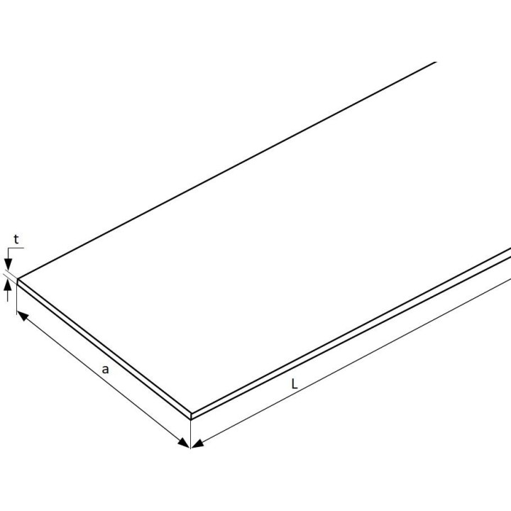 Płaskownik aluminiowy 25x2 2500 mm