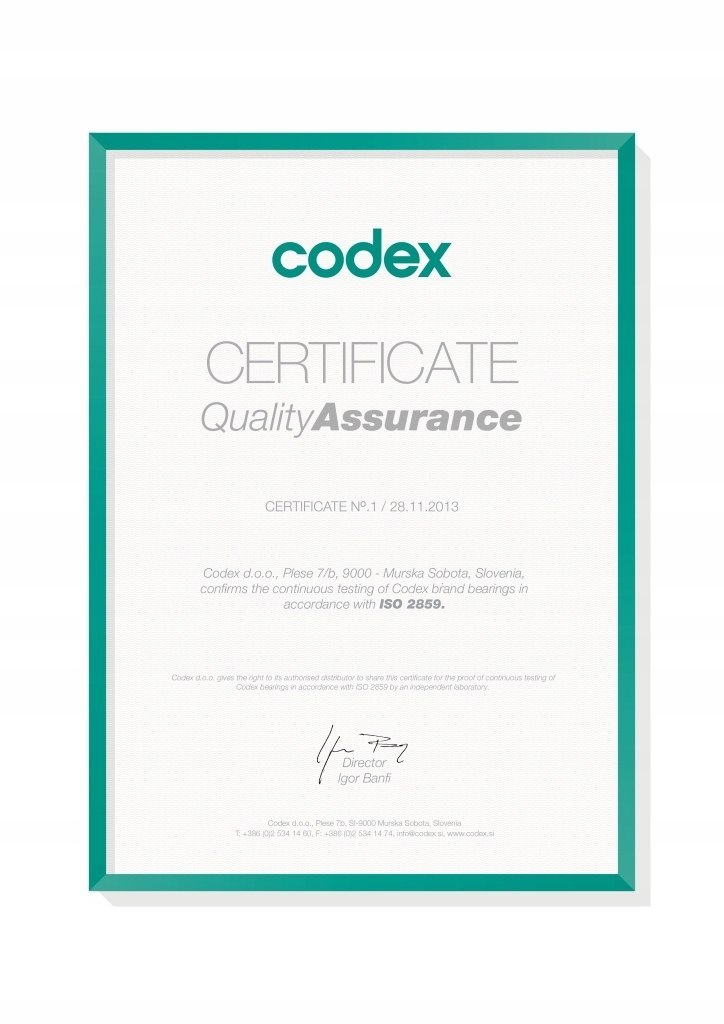 6008 2RSC3 CODEX Łożysko kulkowe 40x68x15