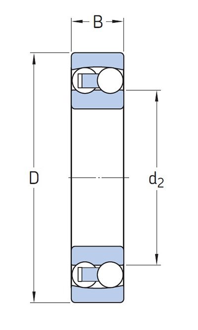 Łożysko kulkowe wahliwe 2210 NKL-OTT 50x90x23