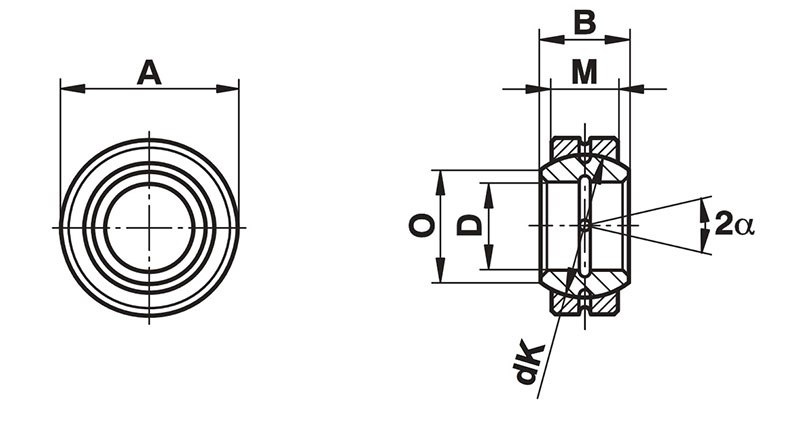 Łożysko przegubowe GE 110 E-2RS FLURO 110x160x70