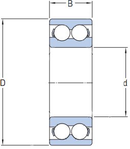 3204 2RS MGK Łożysko dwurzędowe 20x47x20,6