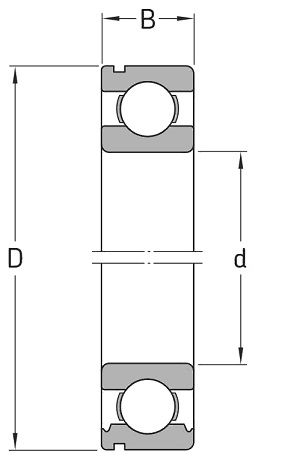 6201 ZZNR NSK Łożysko kulkowe 12x32x10 z rowkiem