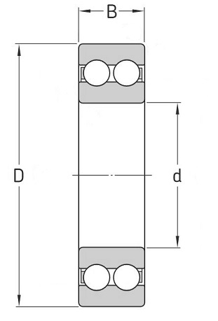 4202 2RS MGK Łożysko dwurzędowe 15x35x14