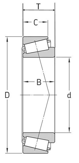 038KC68 NACHI Łożysko stożkowe 38,5x68x16,5