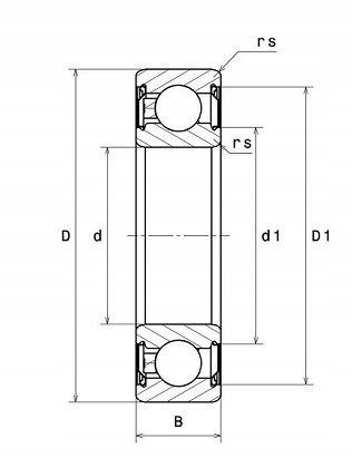 6000 HVZZ Łożysko kulkowe proste jednorzędowe, wysokoobrotowe 10x26x8 (obroty max.: 38800rpm)