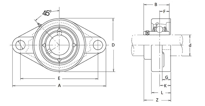 UCFL 203 ŁOŻYSKO SAMONASTAWNE W OPRAWIE
