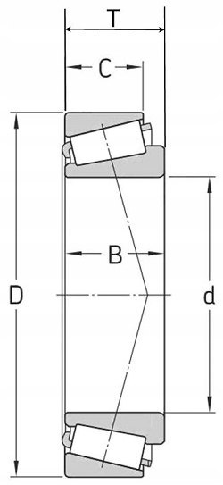 30205 CODEX Łożysko stożkowe 25x52x16,25 mm
