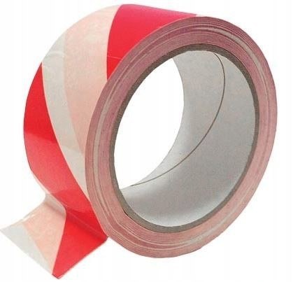 Taśma ostrzegawcza biało-czerwona 75-80 mm x 200 m
