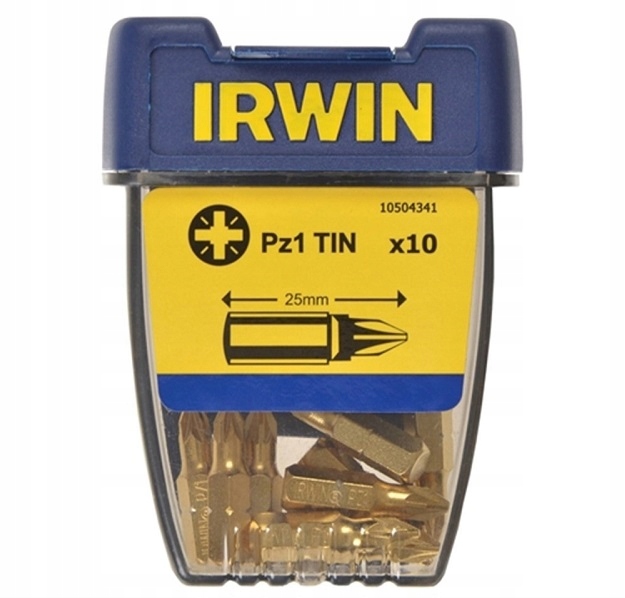 Grot typu pozidriv tin-tytanowy 1/4' 25 mm komplet 10 szt PZ1