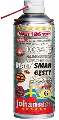 Smar biały z PTFE WGT 196 TOP Johansson 400 ml