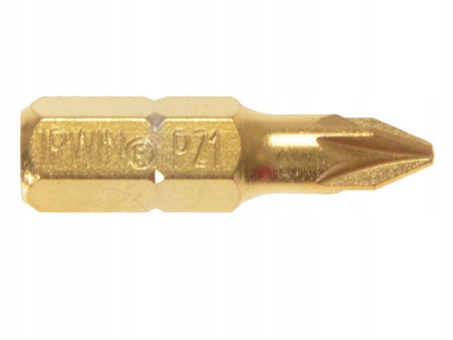 Grot typu pozidriv tin-tytanowy 1/4' 25 mm komplet 10 szt PZ1