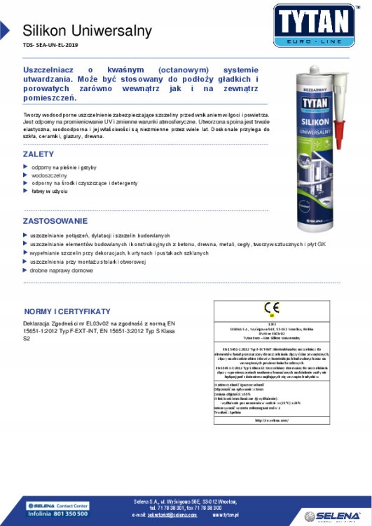 Silikon TYTAN EURO-LINE 280 ml bezbarwny