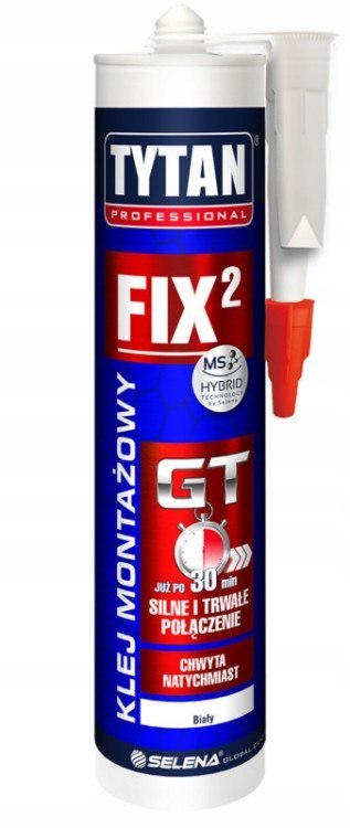 Klej montażowy FIX2 GT 290 ml biały
