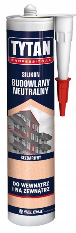 Silikon neutralny budowlany TYTAN 280 ml szary