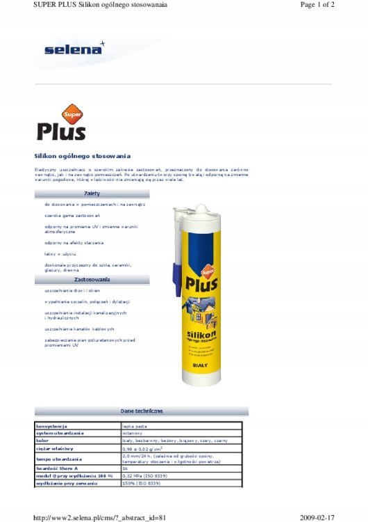 Silikon SUPER PLUS 280 ml czarny