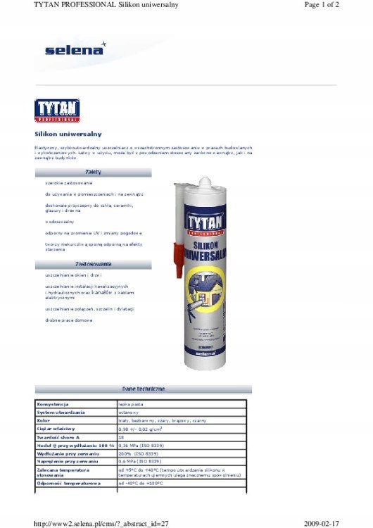 Silikon TYTAN EURO-LINE 280 ml biały